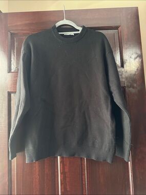 Zara Black Crewneck Sweater - Minimal Knit
